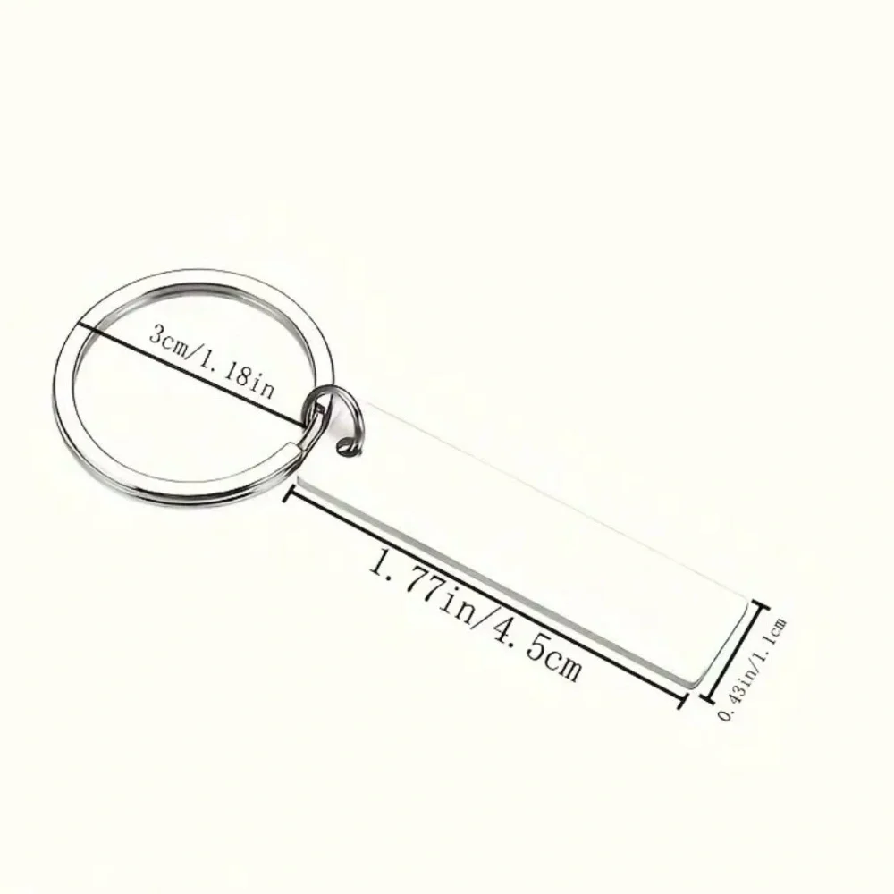 Silver Engraved Keychain with “ I Love You More” phrase, NEW